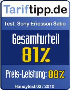 Testsiegel Sony Ericsson Satio