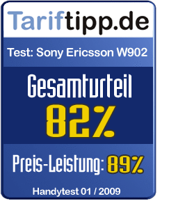 Testsiegel Sony Ericsson W902