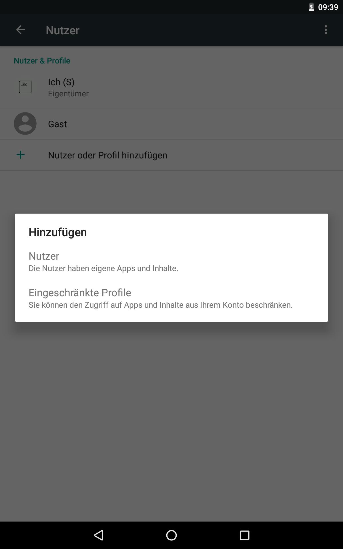 Eingeschränktes Profil