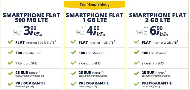 freenet MOBILE Smartphone-Tarife 11/2019
